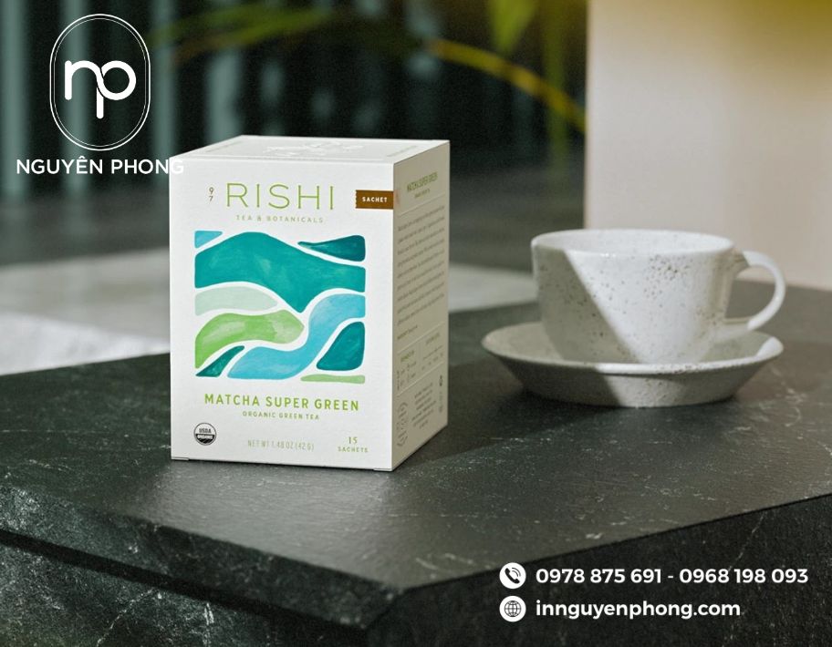 Mẫu hộp giấy đựng trà atiso đơn giản 